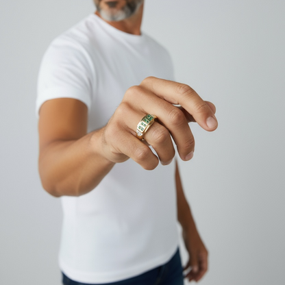 Anillo en Oro 18K con circones | Joyeria Colombiana Lucigo