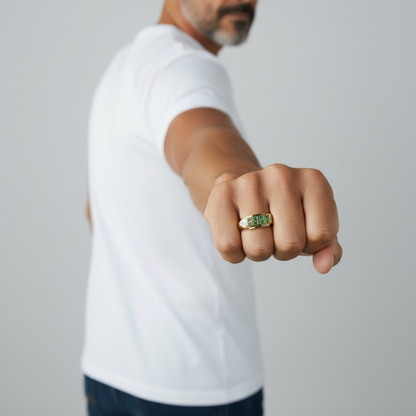 Anillo en Oro 18K con circones | Joyeria Colombiana Lucigo