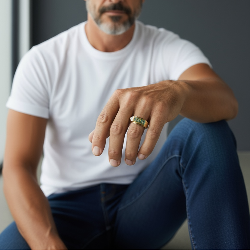 Anillo en Oro 18K con circones | Joyeria Colombiana Lucigo