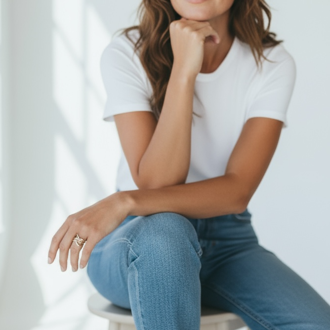 Anillo de Dama en Oro 18K Tricolor – Diseño en Tres Oros | Joyeria Colombiana Lucigo