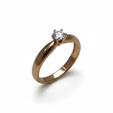 Anillo de Compromiso en Oro 18K con Montura Clásica | Joyeria Colombiana Lucigo