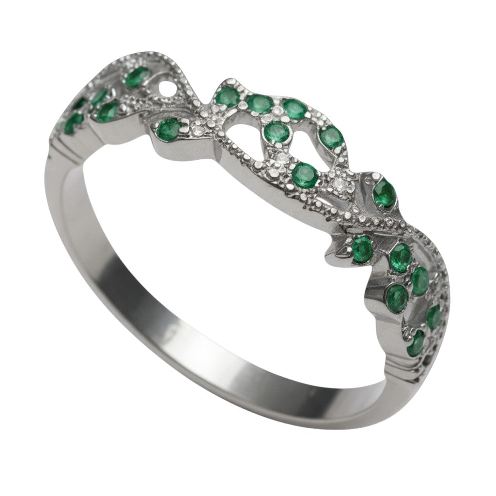 anillo-de-oro-blanco-18k-esmeraldas-diamantes-flor