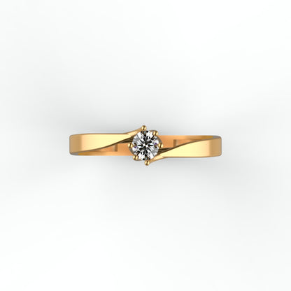 Abstract Elegance Gold Ring