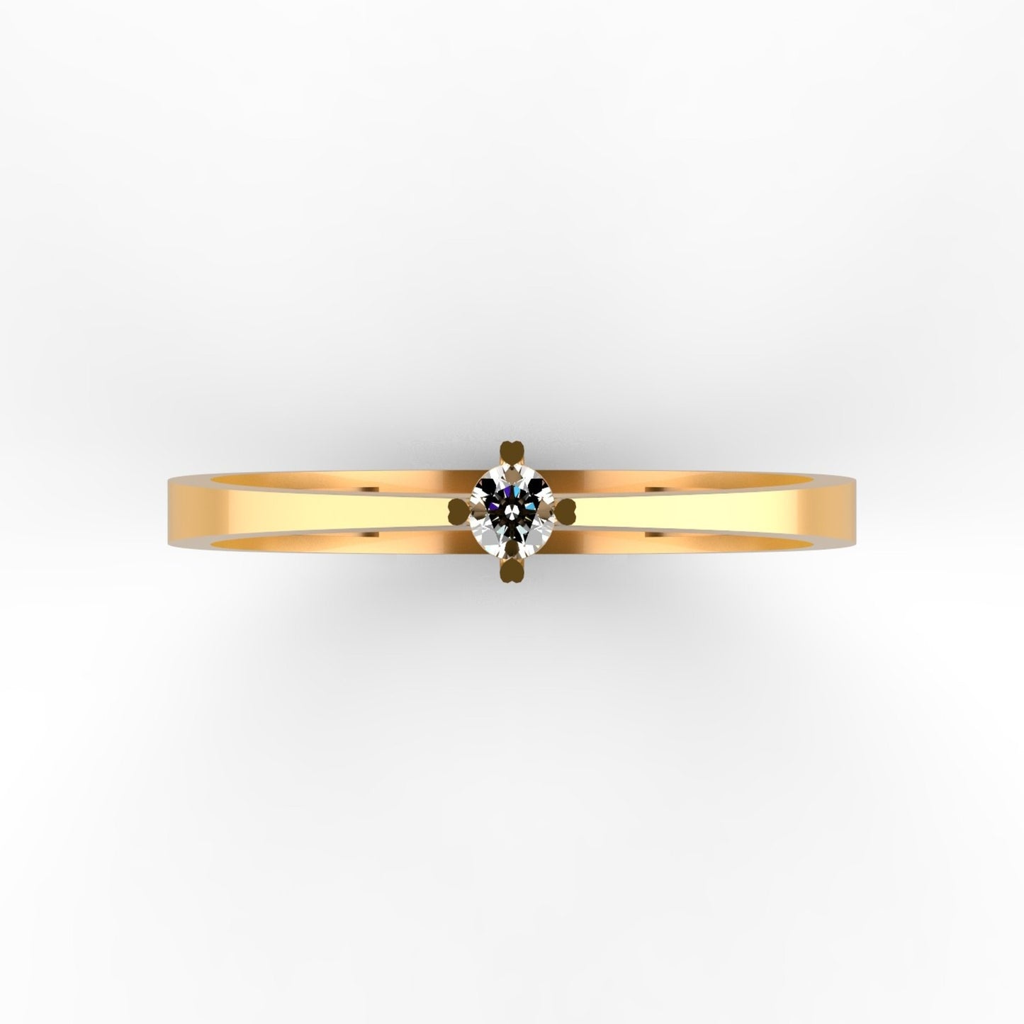 Anillo de Compromiso en Oro 18K | Joyeria Colombiana Lucigo