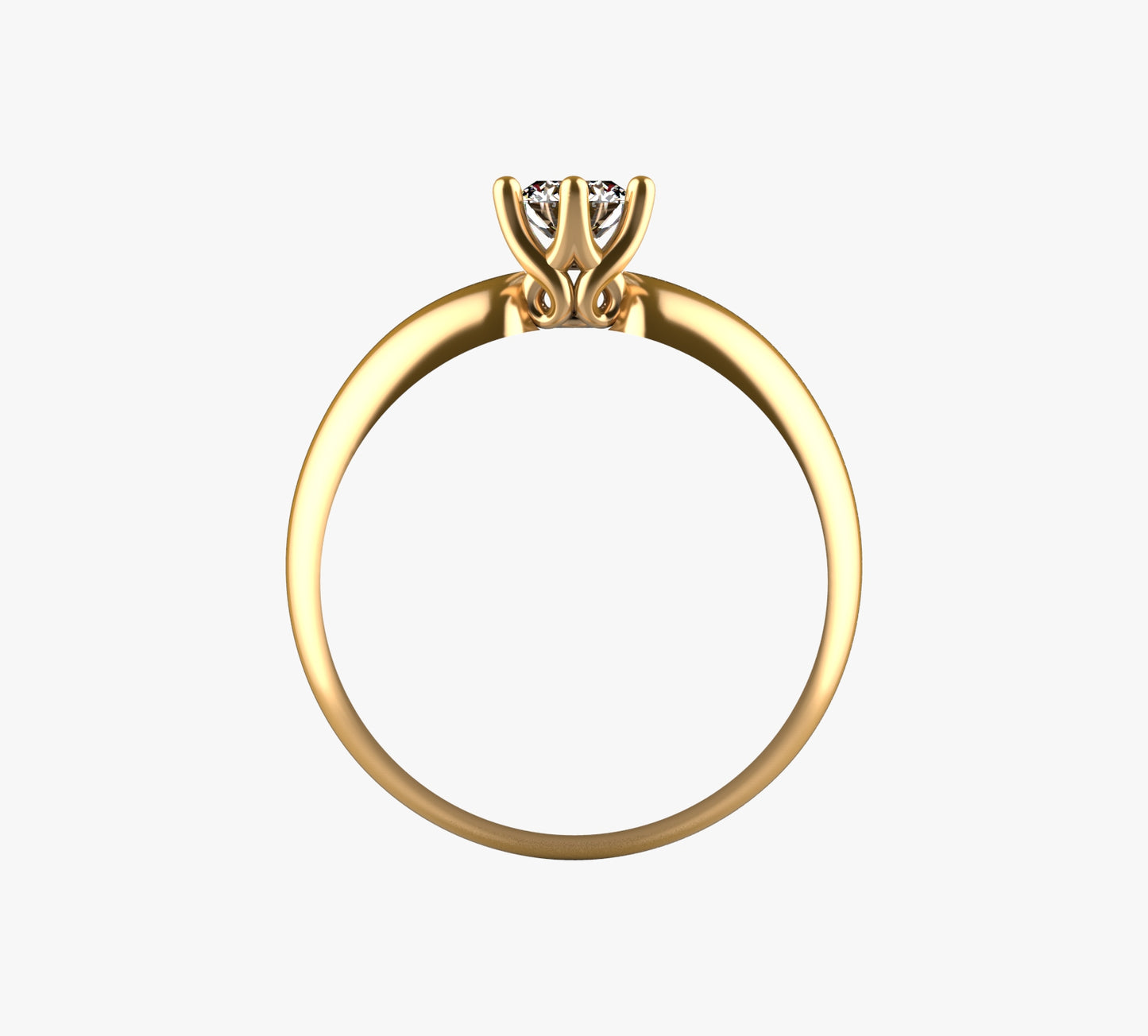 Central & Crown Gold Ring