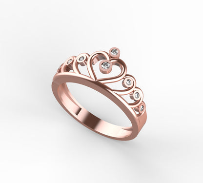 Anillo de Quinceañera de Oro de 18k con Corazón