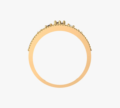 Anillo de Corona Clásica para Quinceañera en Oro 18K y piedra central de 1.75mm